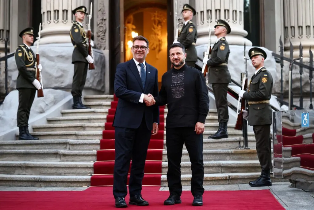 Volodymyr Zelensky and Andy Burnham meeting in Kyiv