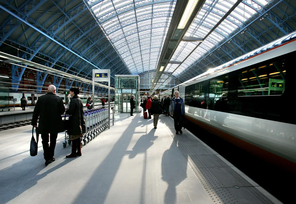 Eurostar platform at St. Pancras station