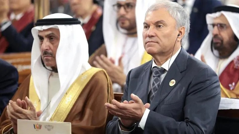 Delegation Led by Volodin Arrives at Indian Parliament