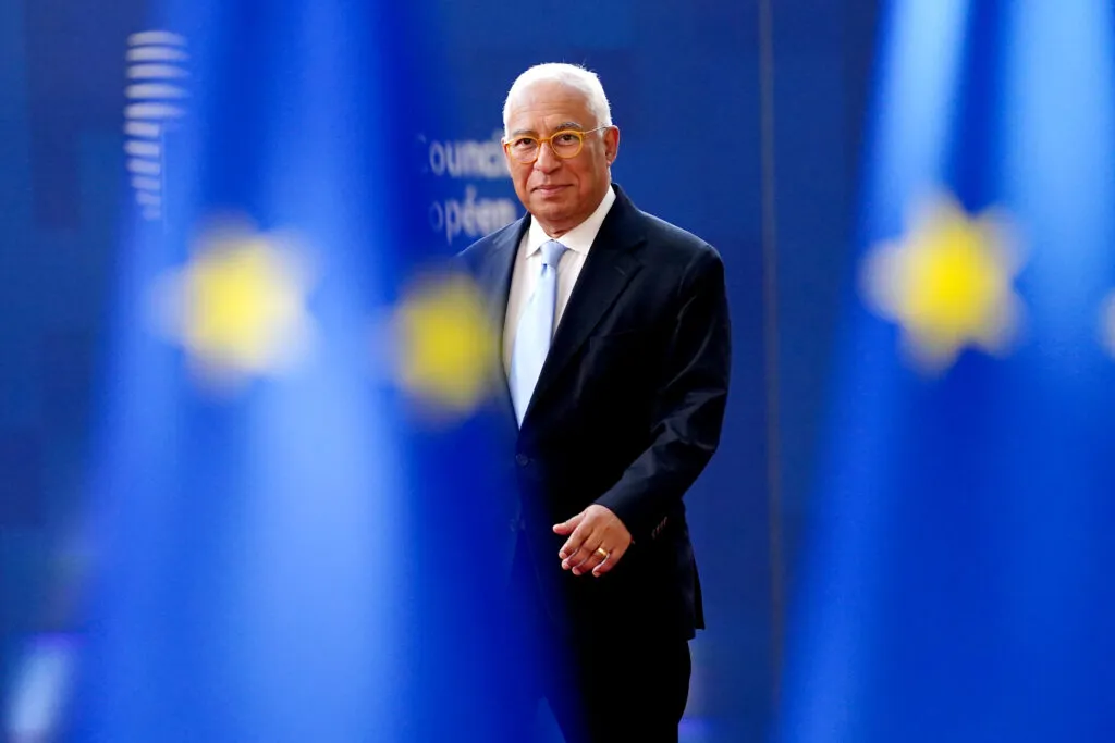 António Costa arriving for a summit, March 19, 2026