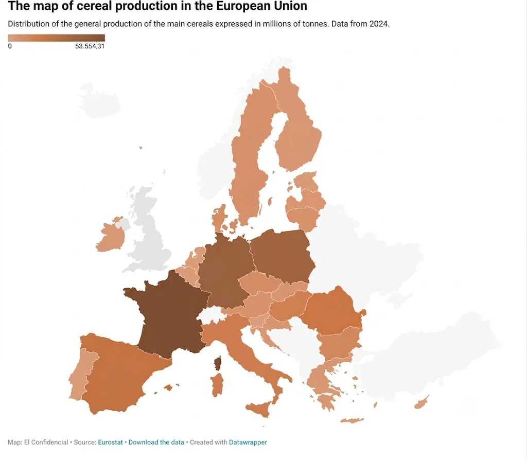 Map showing past EU enlargements and agricultural impacts
