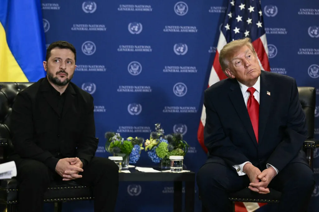 Ukrainian President Volodymyr Zelenskyy at a bilateral meeting with U.S. President Donald Trump, New York, Sept. 22, 2026