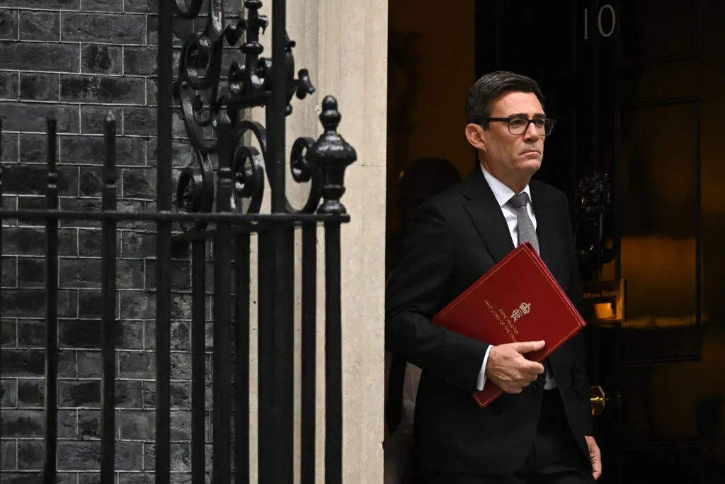 Burnham leaves Downing Street on Oct. 21, 2026