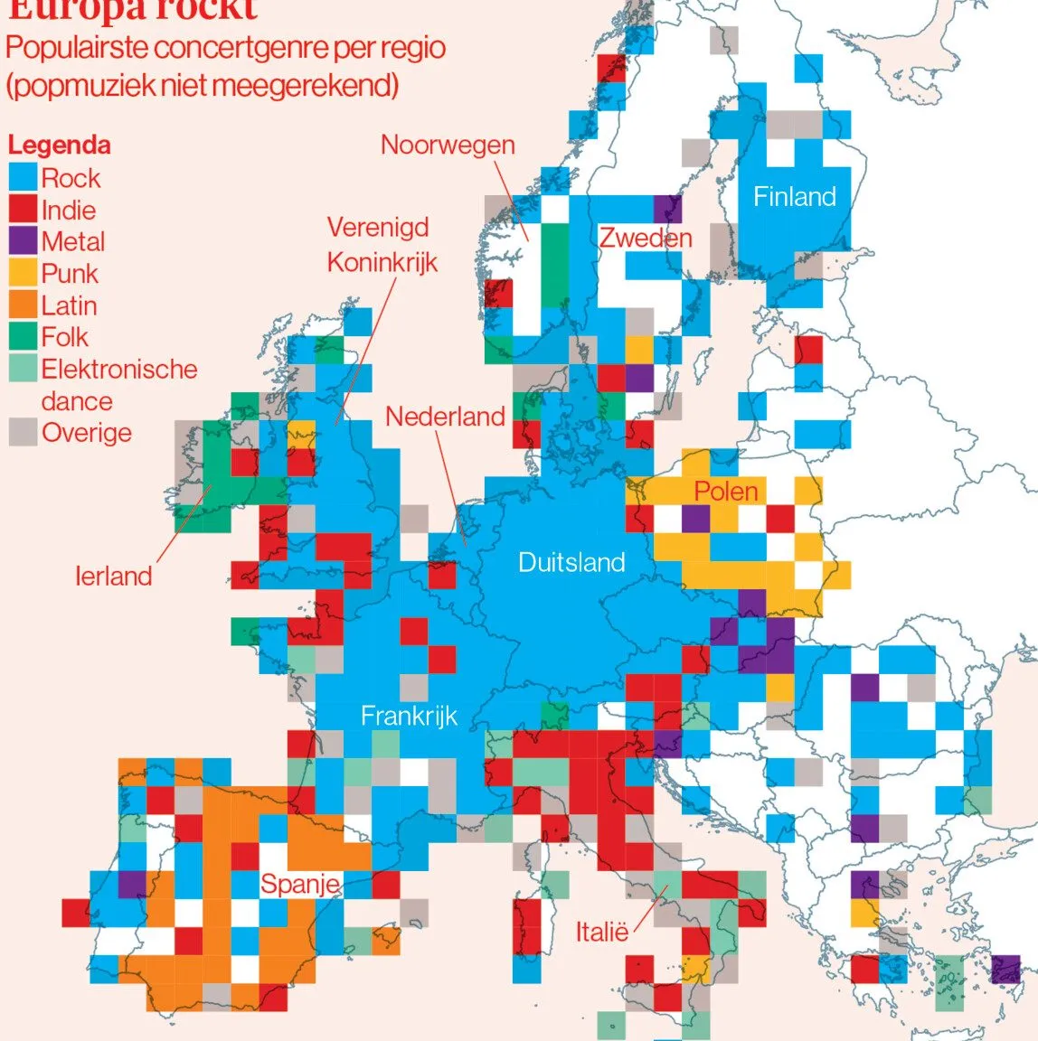 Strip away pop music and Europe reveals a surprisingly divided musical landscape, with Russia holding to its roots