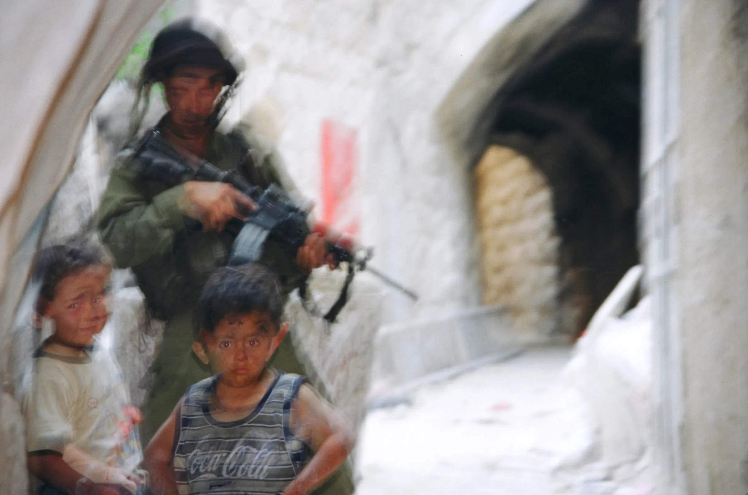 Israeli soldier in the occupied West Bank