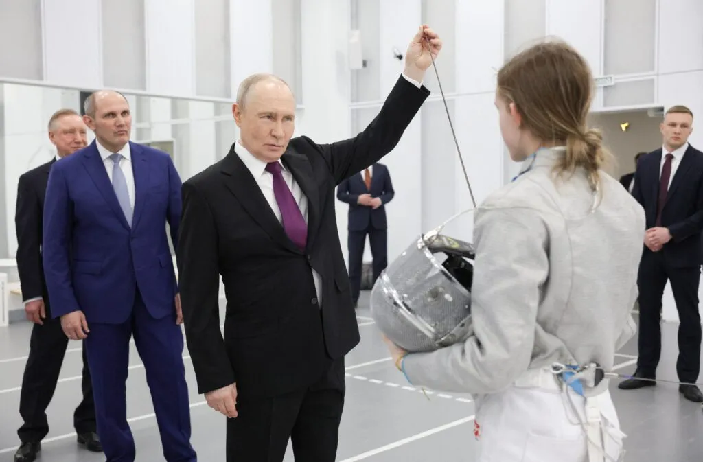 Vladimir Putin visits a sports complex in St. Petersburg, underscoring the state&rsquo;s commitment to sport.