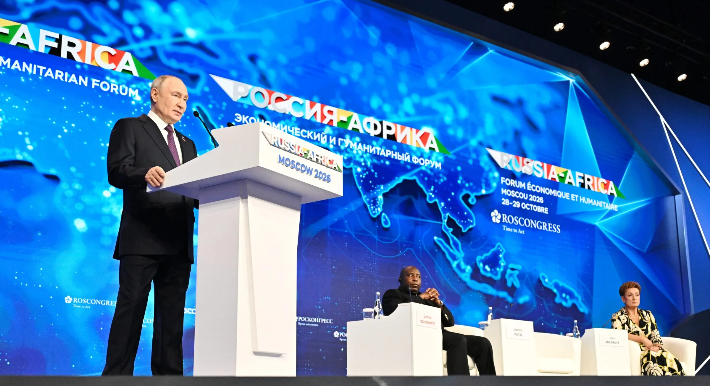 Putin greets African leaders in Moscow amid complaints over recruits — Kyiv accused of fuelling the row